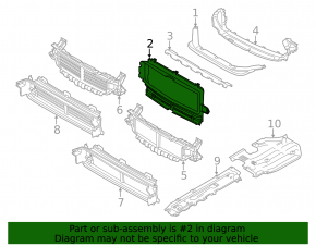 Louvers radiator deflector frame bare Volvo XC60 18-23