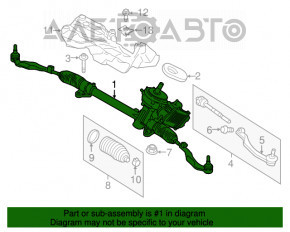 Steering rack Mini Cooper F56 3d 14- rust