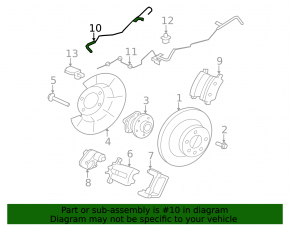 Rear left brake hose Volvo S60 11-18