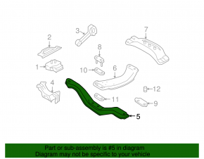 Front gearbox mount bracket Subaru Forester 14-18 SJ 2.5 MKPP