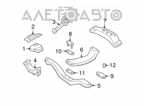 Front gearbox mount bracket Subaru Forester 14-18 SJ 2.5 MKPP