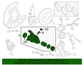 Rear right caliper assembly for Toyota Camry v70 18-24 electric