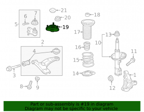 Front left shock absorber support Toyota Prius 50 16-22