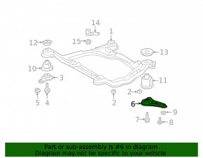 Lexus ES300 ES330 rear left subframe lug