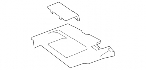 Engine cover left Lexus RX350 10-15 without insert