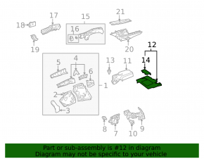 Engine cover left Lexus RX350 10-15 without insert