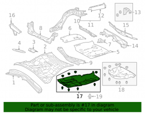 Right underbody protection for Lexus RC 15-25