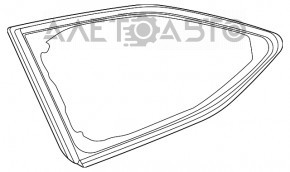 Rear right fixed glass window for Toyota Highlander 20-25, chrome