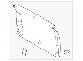 Toyota Highlander 14-19 JBL gray trunk door trim scratches