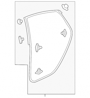 Rear right door seal for Honda Civic XI FE/FL 22-26 5d