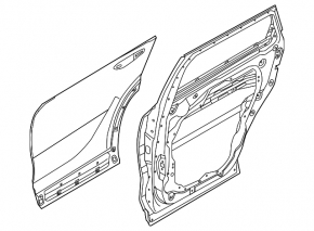 Rear left door assembly for Kia Sportage 23-26