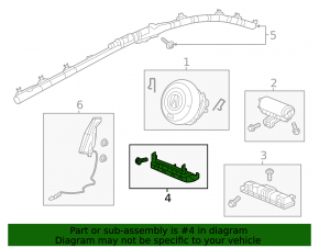 Driver's left knee airbag for the Acura RDX 19-25