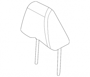 Nissan Ariya 23-25 driver's seat headrest, black leatherette