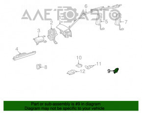 Airbag Sensor Center Pillar Left Lexus RX350 RX450h 10-15