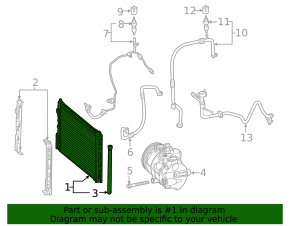 Mercedes CLA 45 14-19 AMG air conditioning condenser radiator pack