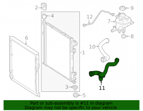 Lower cooling pipe Mercedes W166 ML/GLE 12-18