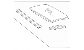 Mercedes C-class W205 19-21 rear panoramic view, gray curtain