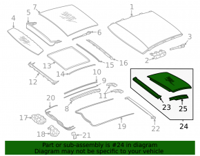 Mercedes C-class W205 19-21 rear panoramic view, gray curtain