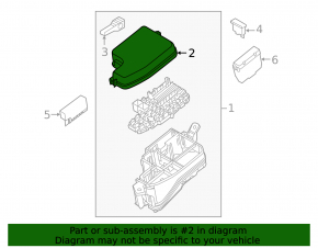 Underhood fuse box cover Mazda 3 17-18 BM JP build