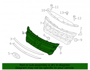 Radiator grill overlay Ford Explorer 11-15 prerest