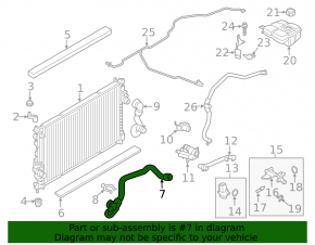 Lower cooling pipe Ford Escape MK3 13-19 1.6T with quick release