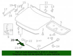 Mazda CX-50 23-26 hood lock with sensor