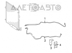 Left automatic transmission radiator pipe for Mercedes W164 ML 350