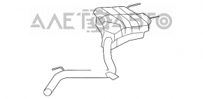 Mercedes W221 M273 rear muffler with right barrel