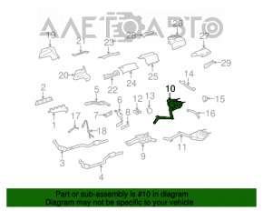 Mercedes W221 M273 rear muffler with right barrel