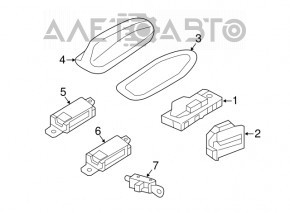 Antenna fin Volvo XC90 16-22 complete