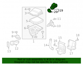 Air duct from filter Volvo XC90 16-18 T5