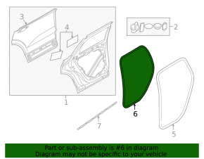 Door seal rear left Volvo XC60 18-20