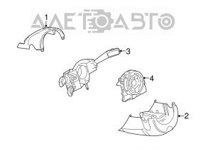 Steering column switch guitar assembly Audi A4 B8 13-16 rest