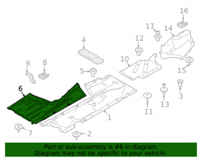 Front left underbody protection BMW 3 F30 4d 12-18