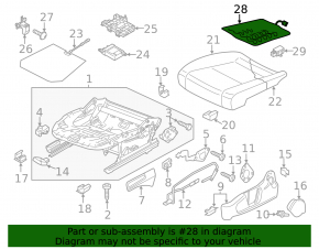 Heated driver's seat cushion for VW Passat b7 12-15 USA