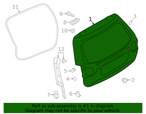 Naked trunk door Subaru Forester 19-24 SK without spoiler