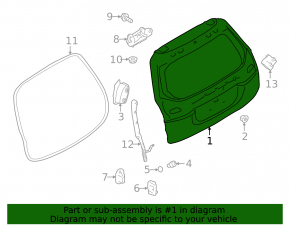 Naked trunk door Subaru Forester 25-26