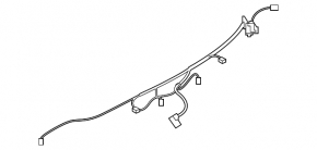 BMW X1 F48 20-22 rear bumper wiring for 4 parking sensors, foot-operated trunk lid opening sensor, cut off