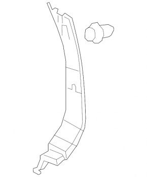 Trunk opening trim left Lexus RX350 RX450h 16-22 black