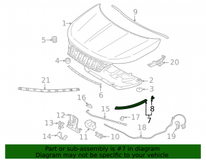 Mitsubishi Outlander 22-26 Type 2 Front Central Hood Seal