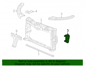 TV bracket left Honda Civic XI FE/FL 22-