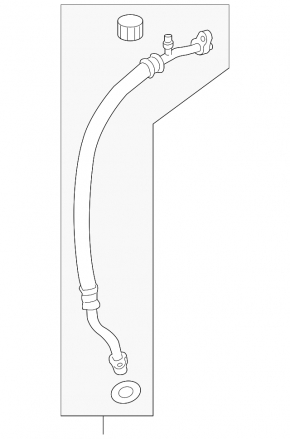 Honda CRZ 11-16 air conditioning compressor-heater hose