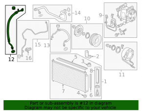 Honda CRZ 11-16 air conditioner compressor-heater hose without cap