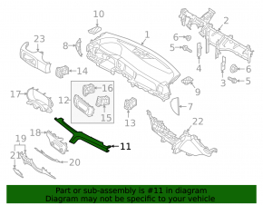 Kia Sportage 17-22 right front panel trim, gray