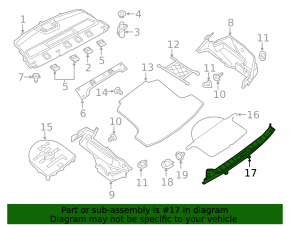 Nissan Altima 13-18 trunk opening trim