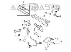 Lexus ES350 07-12 Windshield Washer Nozzle