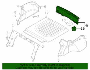 Hyundai Sonata 20-22 trunk opening trim