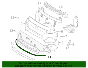 Front Bumper Lip Extension Kia Niro 20-22 HEV, PHEV