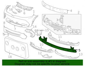 Lower front bumper reinforcement Chevrolet Equinox EV 24-26