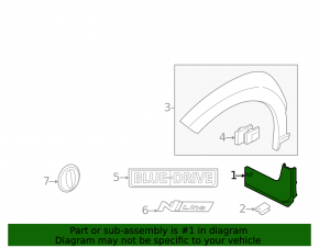 Mudguard front left Hyundai Kona 18-23